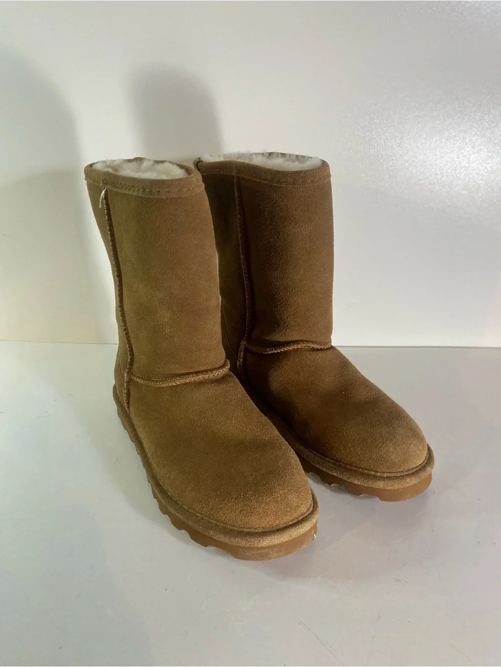 Bearpaw Elle Shearling & Wool Blend Lining Short Boots Size 7